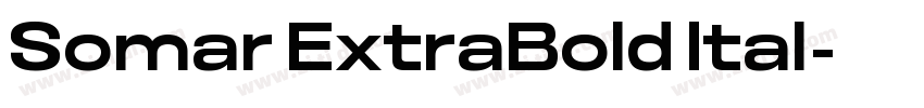 Somar ExtraBold Ital字体转换 Somar ExtraBold Ital字体转换